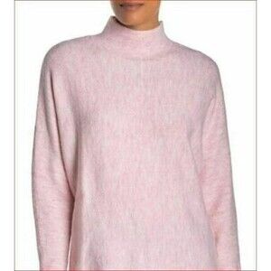 Magaschoni Dolman Sweater Top Size XS Mock Neck Pullover Heather Pink NWT B6